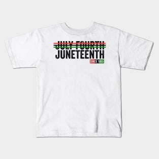 JULY 4TH Juneteenth Since 1865 Know Your History Kids T-Shirt